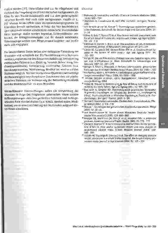Vorschauseite 5: Interdisziplinäre Qualitätszirkelarbeit in derstationären gerontopsychiatrischen Versorgung amBeispiel des Qualitätszirkels Sturzprophylaxe