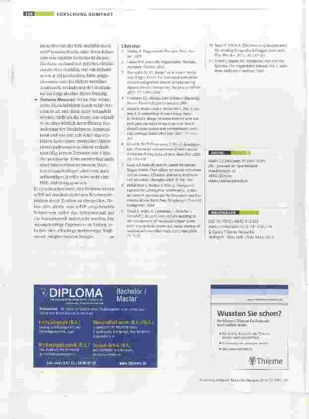 Vorschauseite 3: Veränderungen der Funktion der lumbalen Mm. multifidi und nozizeptiven Empfindlichkeit bei Patienten mit Kreuzschmerzen, die auf Dry Needling reagieren im Vergleich zu denen, die…