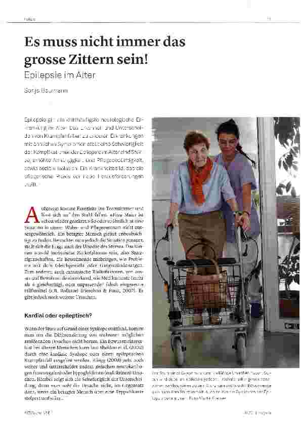 Vorschauseite 1: Es muss nicht immer das grosse Zittern sein!