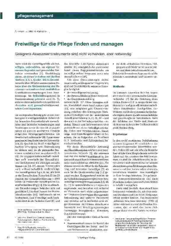 Vorschauseite 1: Freiwillige für die Pflege finden und managen