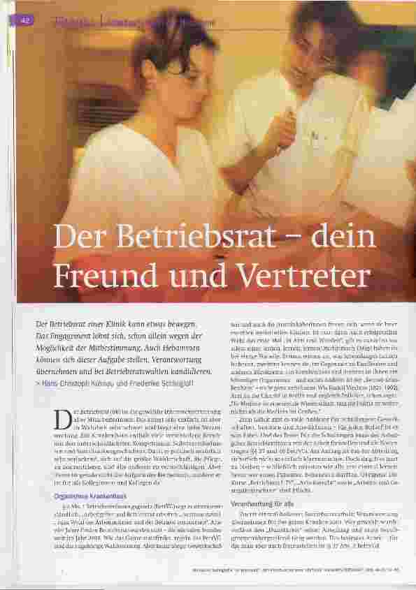 Vorschauseite 1: Der Beriebsrat - dein Freund und Vertreter