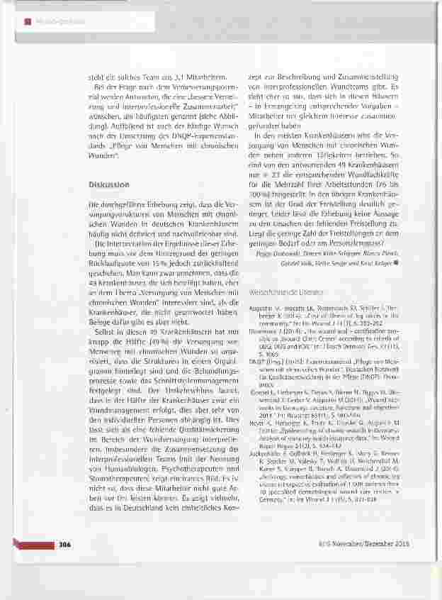 Vorschauseite 3: strukturierte Wundversorgung in deutschen Krankenhäusern eine Untersuchung