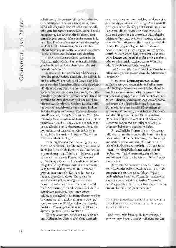 Vorschauseite 4: TÖTUNGSDELIKTE IN DER PFLEGE: GERÄT DIE GANZE BERUFSGRUPPE IN MISSKREDIT?