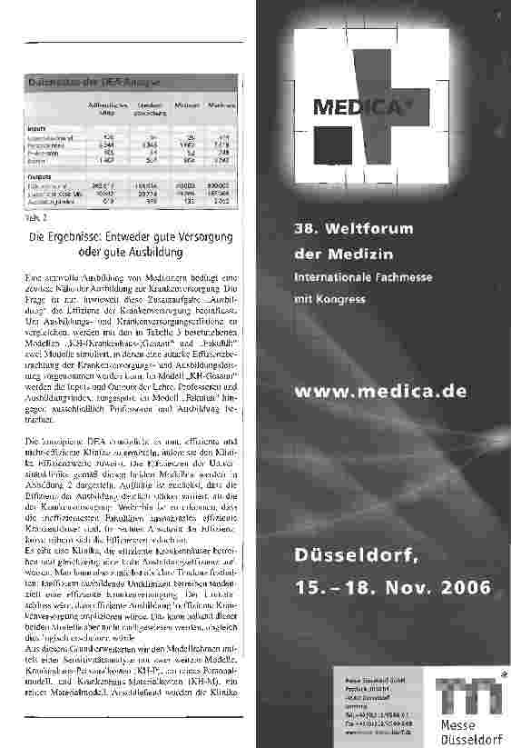 Vorschauseite 4: Gute Ausbildung und gute Krankenversorgung sind meist ein Gegensatz