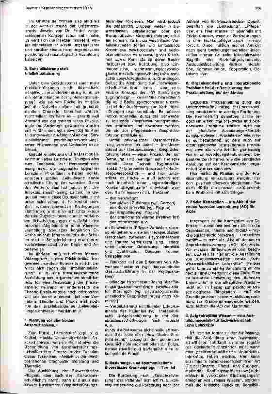 Vorschauseite 2: Zur Diskussion über die Neuordnung der Ausbildung in den Pflegeberufen