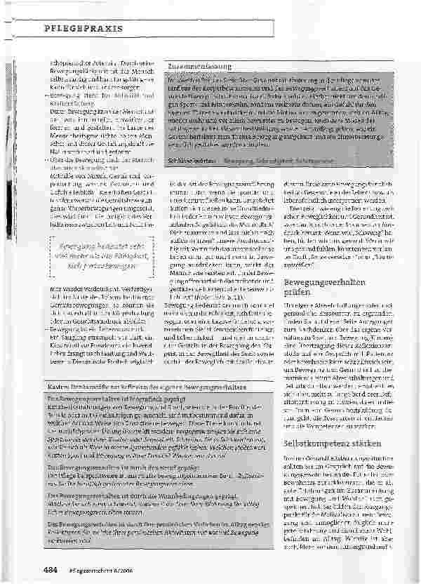 Vorschauseite 3: Bewegung - ein Kennzeichen für Leben und Lebendigkeit