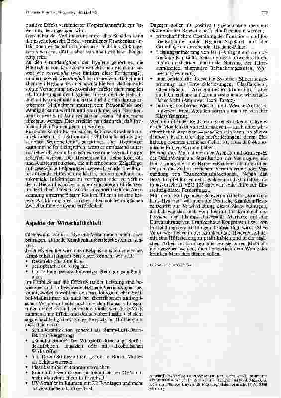 Vorschauseite 2: Aufgaben und Ziele angewandter Krankenhaushygiene