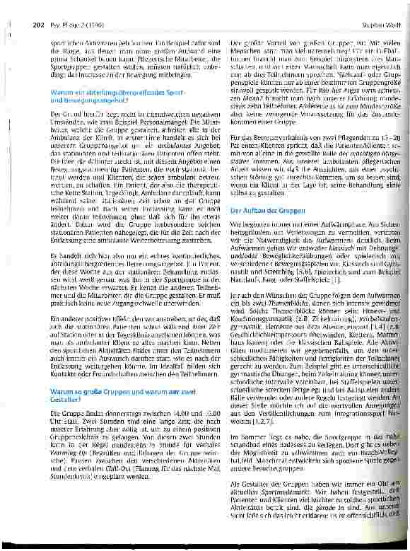 Vorschauseite 2: Dabeisein ist wichtig - Sport als Mittel zur Integration in der psychiatrischen Pflege