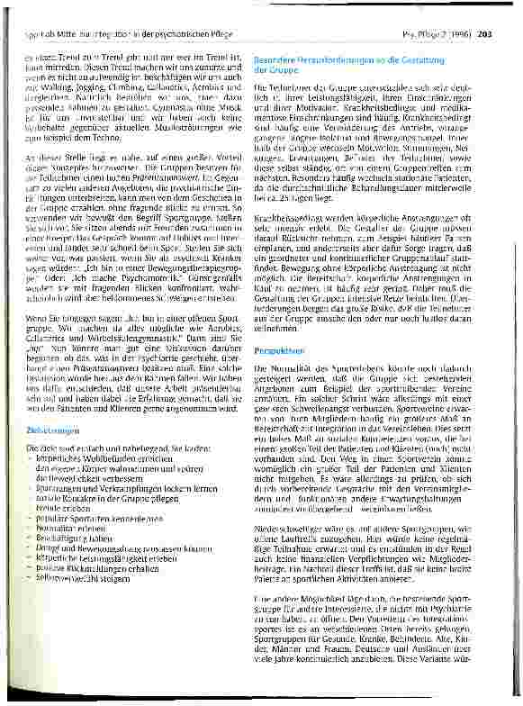 Vorschauseite 3: Dabeisein ist wichtig - Sport als Mittel zur Integration in der psychiatrischen Pflege