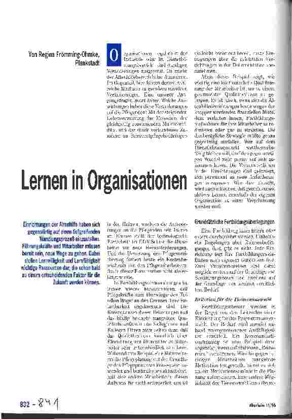 Vorschauseite 1: Lernen in Organisationen