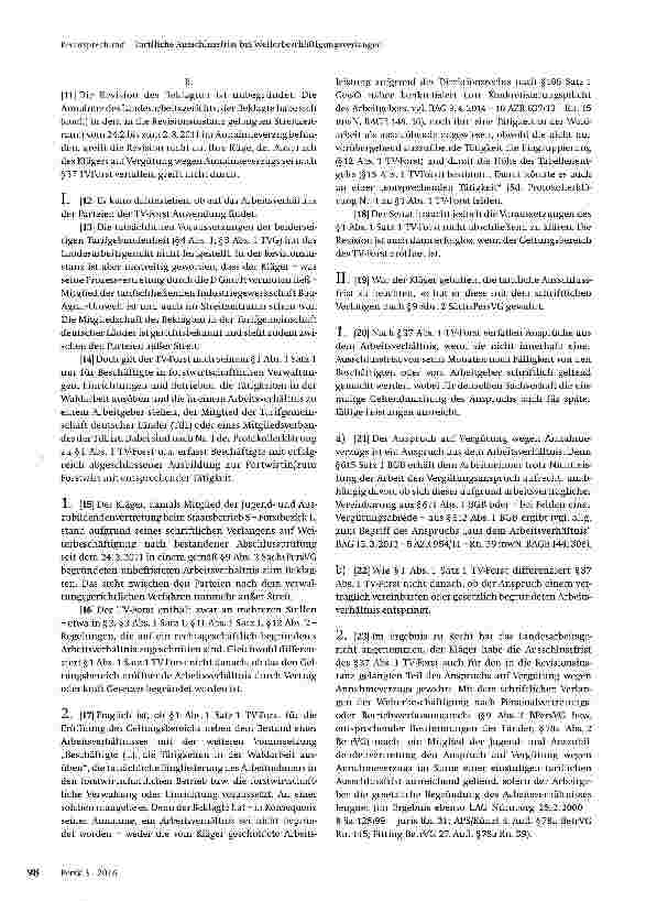 Vorschauseite 2: Tarifliche Ausschlussfrist bei Weiterbeschäftigungsverlangen