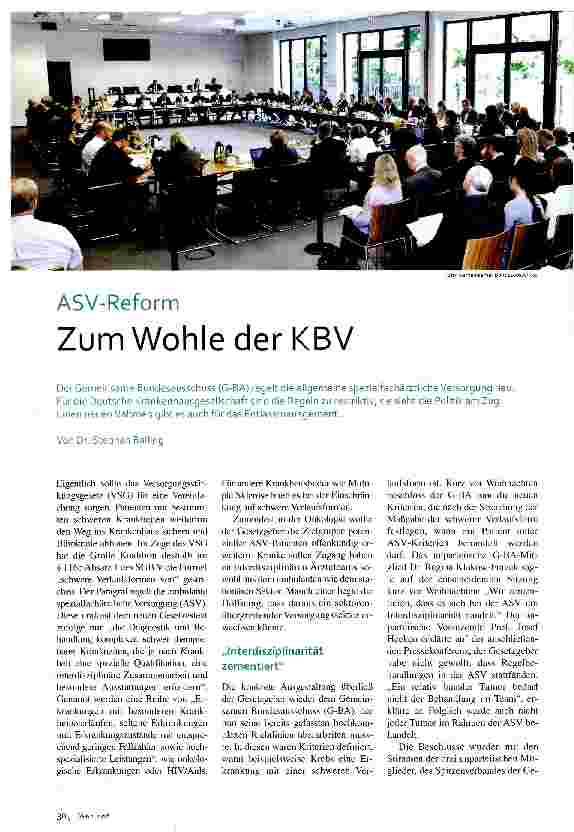 Vorschauseite 1: Zum Wohle der KBV