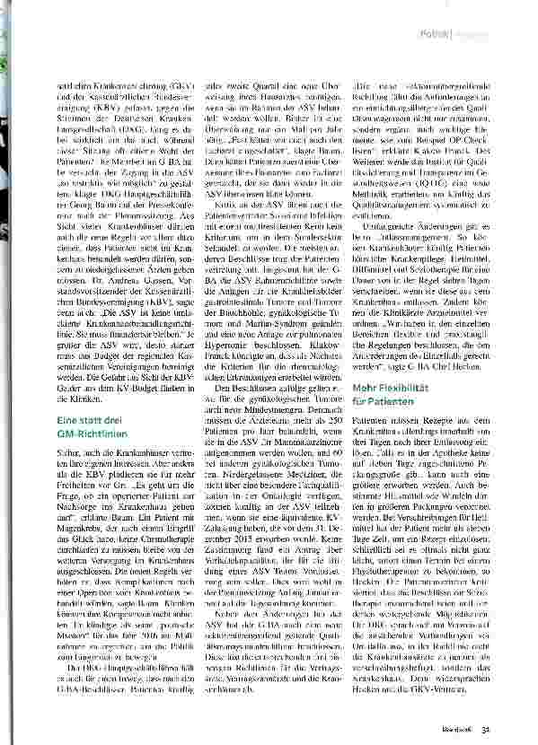 Vorschauseite 2: Zum Wohle der KBV