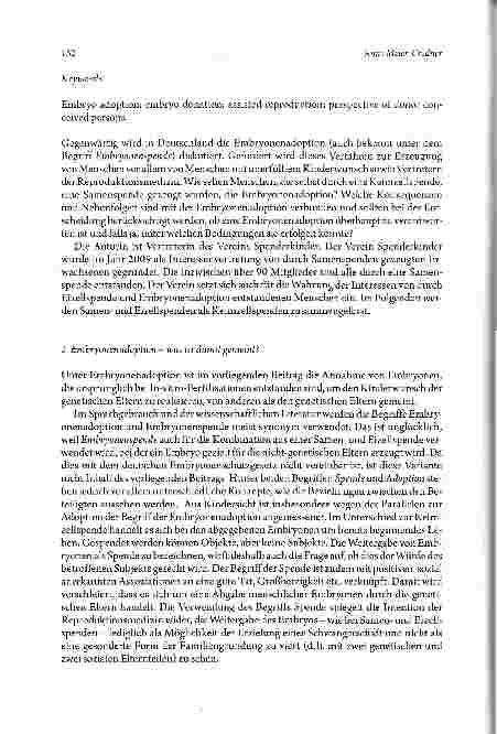 Vorschauseite 2: Was bedeutet Embryonenadoption aus der Perspektive der entstehenden Menschen?