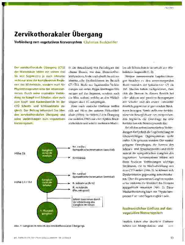 Vorschauseite 1: Zervikothorakaler Übergang