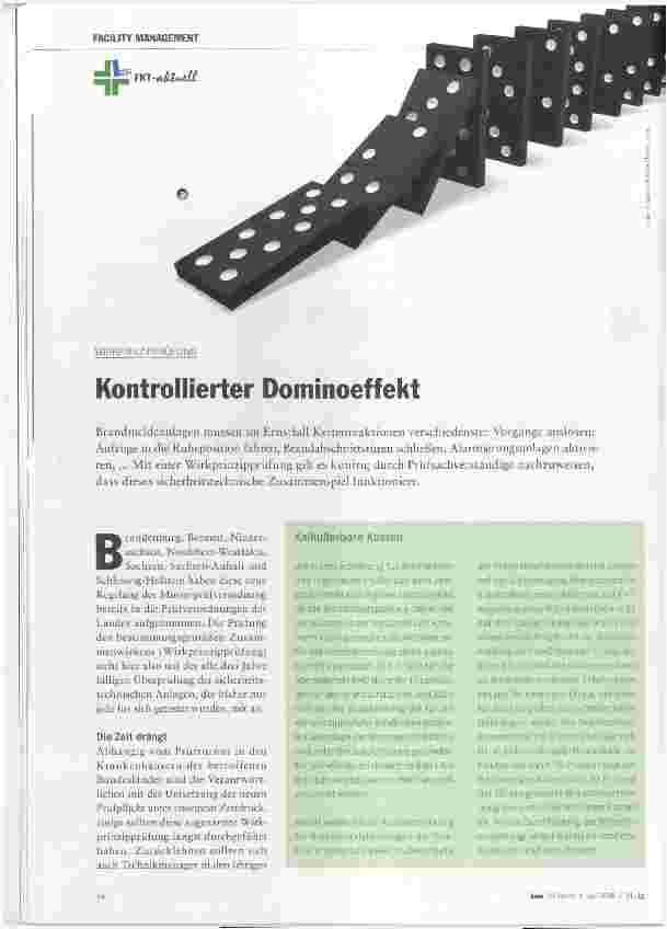 Vorschauseite 1: Kontrollierter Dominoeffekt
