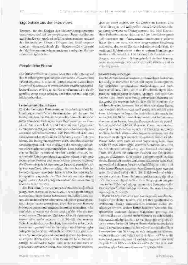 Vorschauseite 4: Mainutritionsmanagement in medizinischen Kliniken eines schweizerischen Zentrumsspitais: Erleben und Sichtweisen von Patient(inn)en