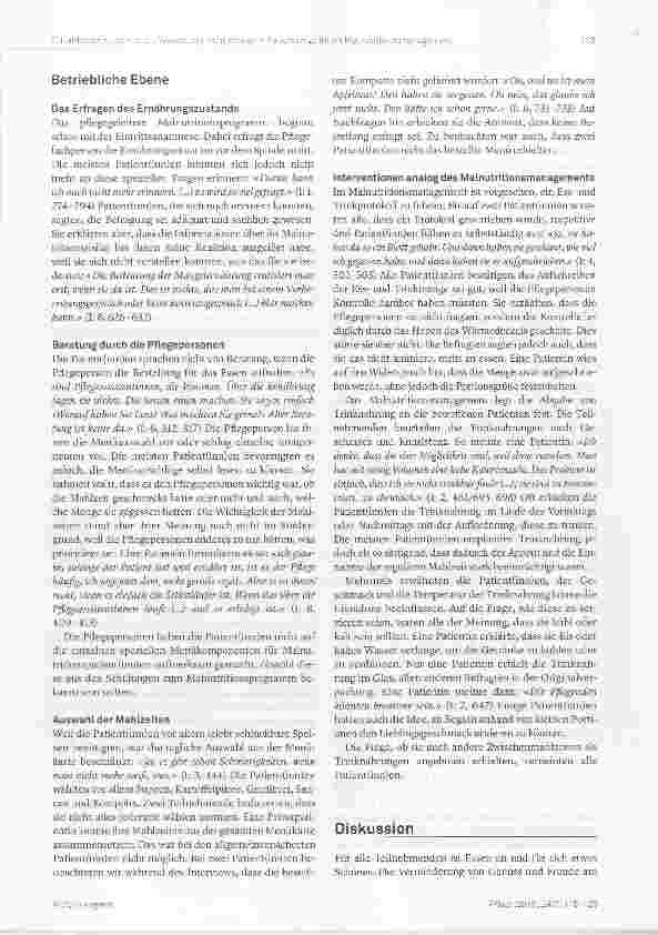 Vorschauseite 5: Mainutritionsmanagement in medizinischen Kliniken eines schweizerischen Zentrumsspitais: Erleben und Sichtweisen von Patient(inn)en