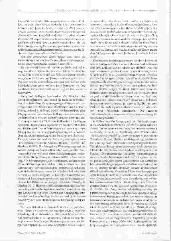 Vorschauseite 6: Mainutritionsmanagement in medizinischen Kliniken eines schweizerischen Zentrumsspitais: Erleben und Sichtweisen von Patient(inn)en
