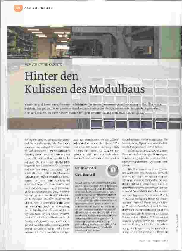 Vorschauseite 1: Hinter den Kulissen des Modulbaus
