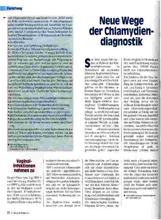 Vorschauseite 1: Neue Wege der Chlamydiendiagnostik