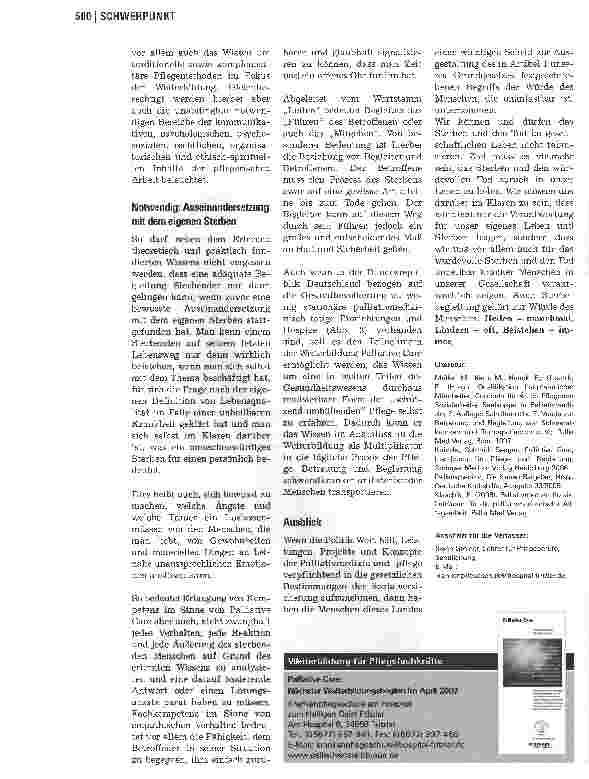 Vorschauseite 5: Schwerstkranke und sterbende Menschen würdevoll begleiten