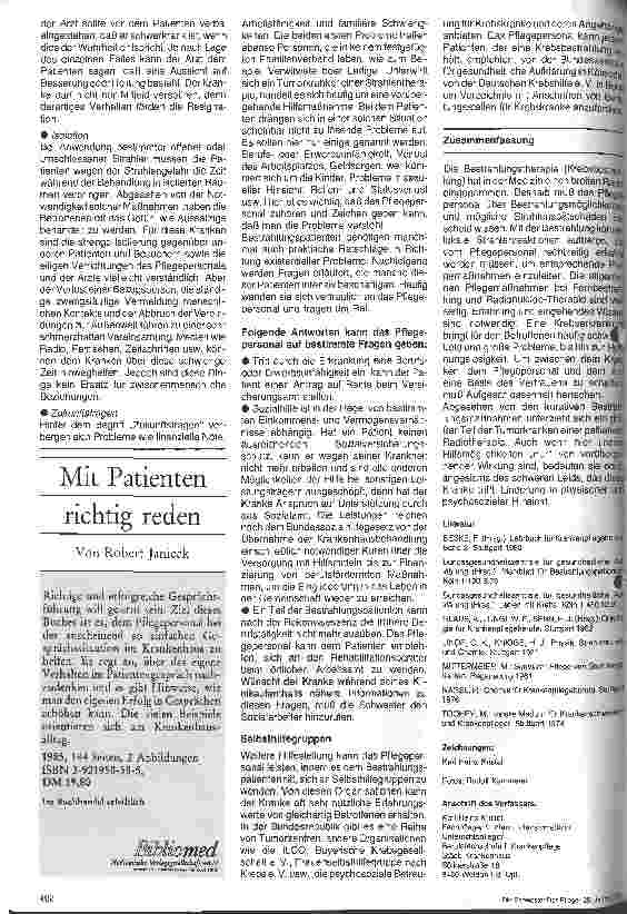 Vorschauseite 4: Plege von Bestrahlungspatienten