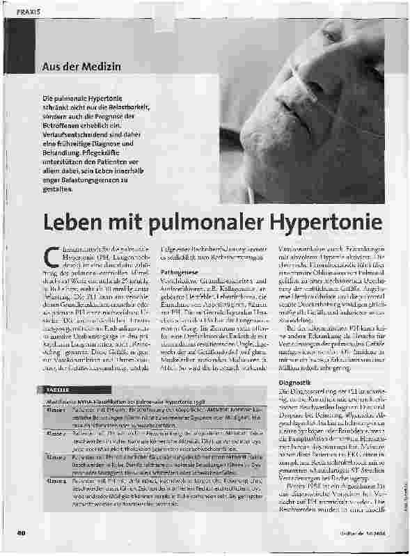 Vorschauseite 1: Aus der Medizin - Leben mit pulmonaler Hypertonie