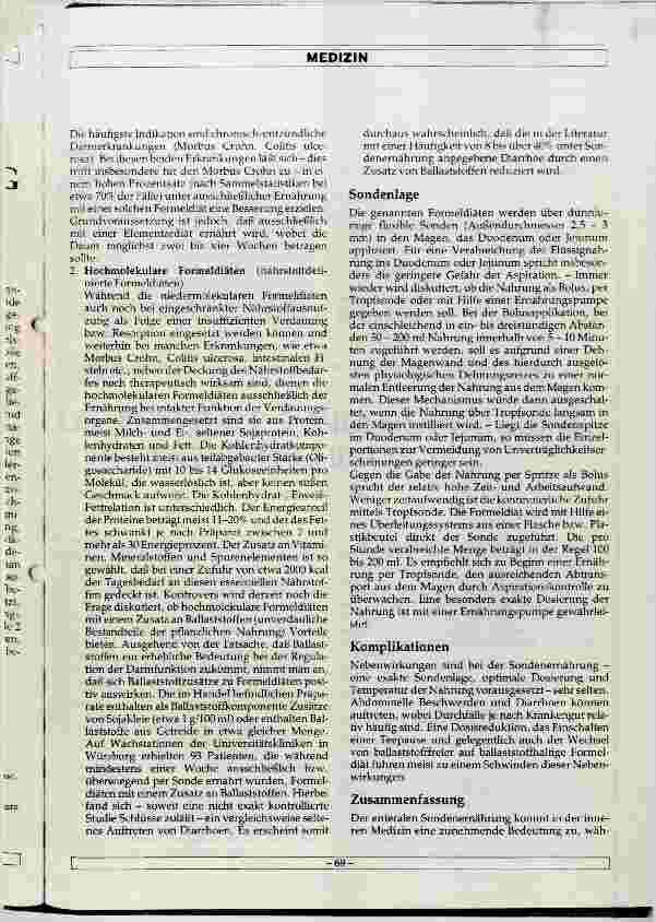Vorschauseite 2: Die enterale Sondenernährung in der inneren Medizin