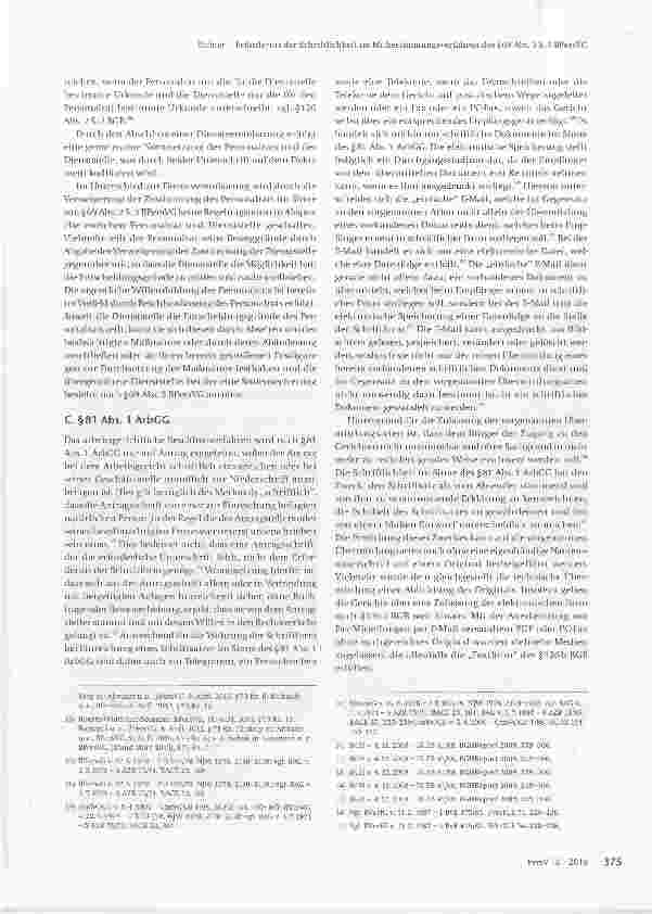 Vorschauseite 4: Das Erfordernis der Schriftlichkeit im Mitbestimmungsverfahren des §69 Abs. 2 S. 5 BPersVG und dessen praktische Anwendung