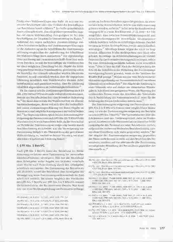 Vorschauseite 6: Das Erfordernis der Schriftlichkeit im Mitbestimmungsverfahren des §69 Abs. 2 S. 5 BPersVG und dessen praktische Anwendung