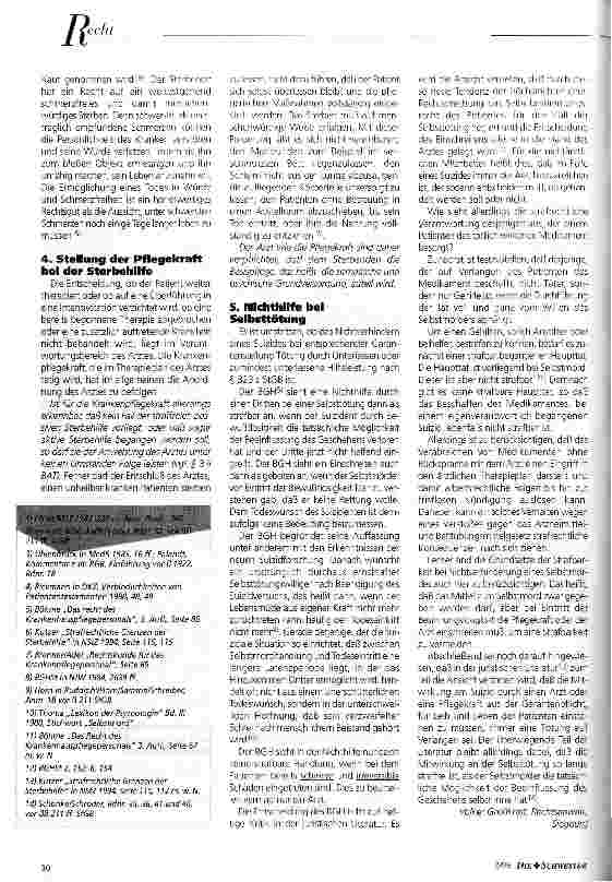 Vorschauseite 2: Sterbehilfe 2. Teil: Porblemfälle bei der Sterbehilfe