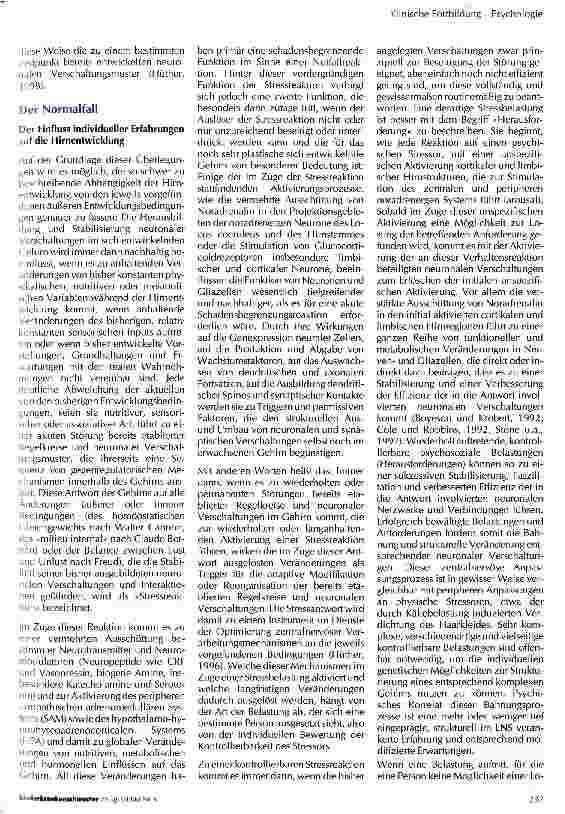 Vorschauseite 2: Die Auswirkungen traumatischer Erfahrungen im Kindesalter auf die Hirnentwicklung