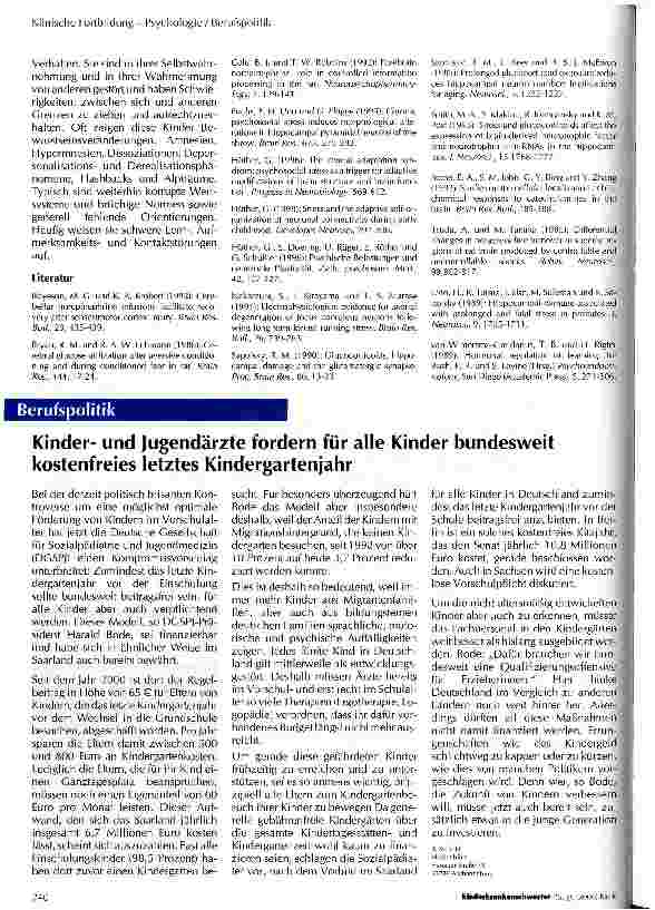 Vorschauseite 5: Die Auswirkungen traumatischer Erfahrungen im Kindesalter auf die Hirnentwicklung