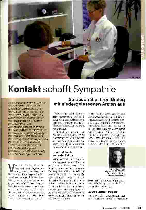 Vorschauseite 1: Kontakt schafft Sympathie