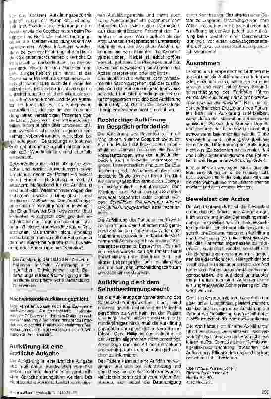 Vorschauseite 2: Die Aufklärung des Patienten
