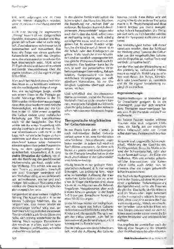 Vorschauseite 3: Therapeutische Arbeiten mit kindlichen Geburtstraumen