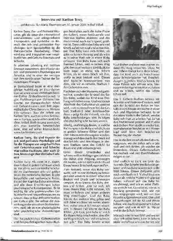 Vorschauseite 4: Therapeutische Arbeiten mit kindlichen Geburtstraumen