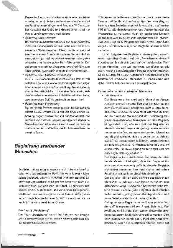 Vorschauseite 4: Sterbende Menschen begleiten - Die spirituelle Dimension in der Sozialen Arbeit am Beispiel der Hospizarbeit