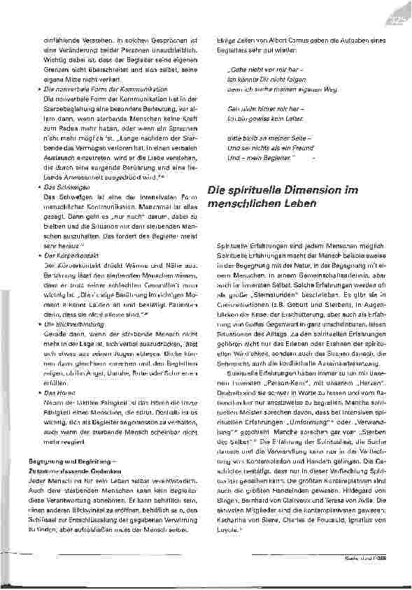 Vorschauseite 5: Sterbende Menschen begleiten - Die spirituelle Dimension in der Sozialen Arbeit am Beispiel der Hospizarbeit