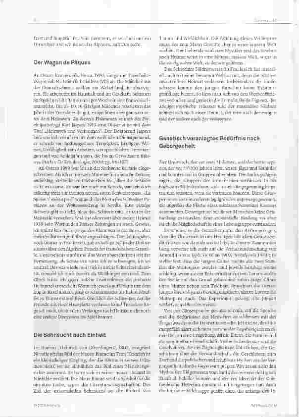 Vorschauseite 2: Heimat und Heimweh, die unwiderstehliche Macht der Gefühle