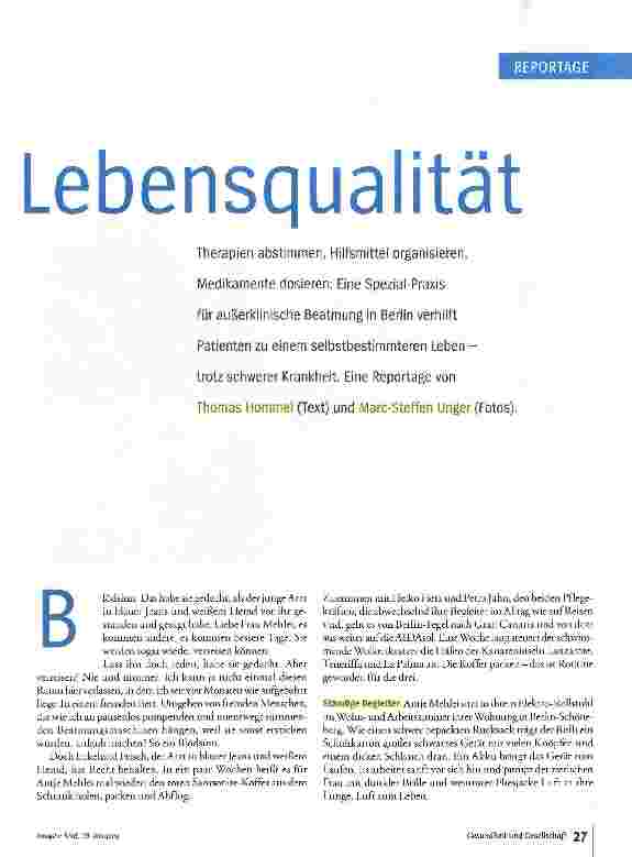 Vorschauseite 2: Mission Lebensqualität