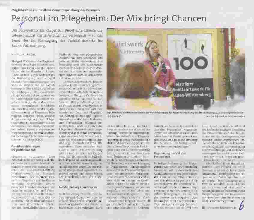 Vorschauseite 1: Personal im Pflegeheim: Der Mix bringt Chancen