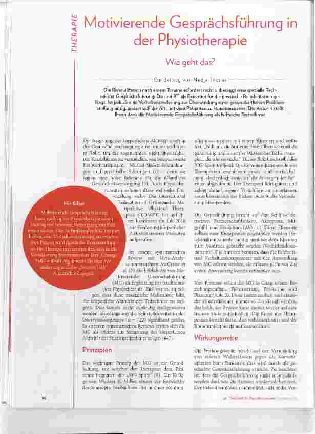Vorschauseite 1: Motivierende Gesprächsführung in der Physiotherapie