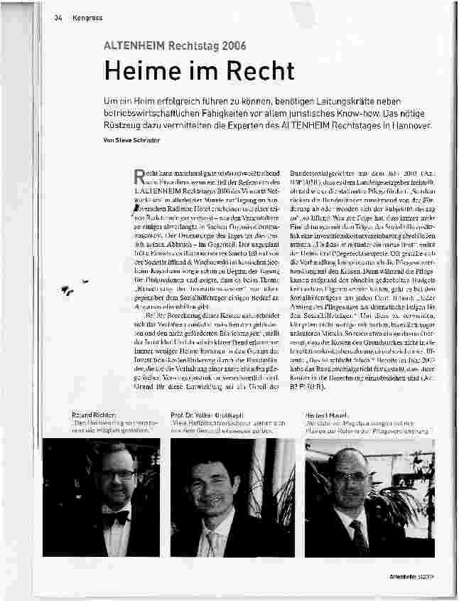 Vorschauseite 1: Heime im Recht