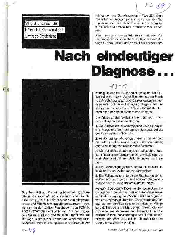 Vorschauseite 1: Nach eindeutiger Diagnose