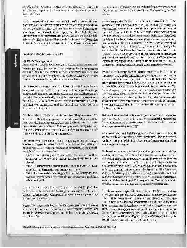 Vorschauseite 3: Integriertes psychologisches Therapieprogramm als Instrument im Enthospitalisierungsprozess chronisch schizophrener Patienten
