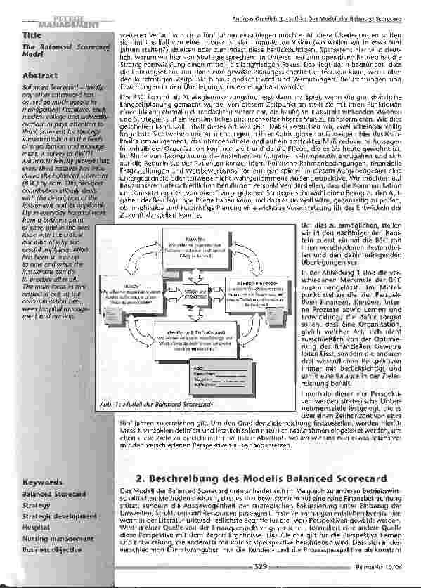 Vorschauseite 2: Das Modell der Balanced Scorecard