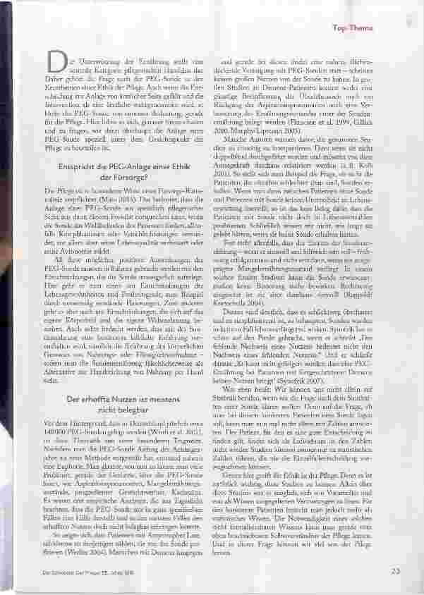 Vorschauseite 2: PEG-Sonde Ja oder Nein?