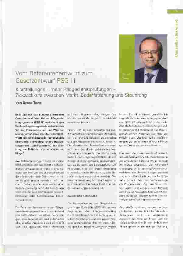 Vorschauseite 1: Vom Referentenentwurf zum Gesetzentwurf PSG